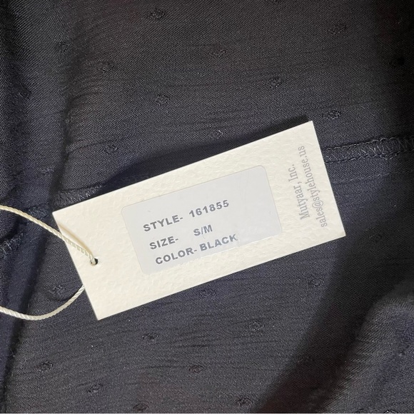 Sim & Sam black open front cardigan style lightweight in black NEW SZ S/M - Picture 5 of 10